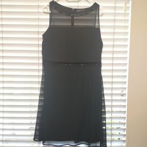 NWOT S.Oliver Premium Elegant Sheer Beaded Embellished Little Black Chiffon
